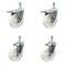 Service Caster 5 Inch SS Nylon Wheel 3/8 Inch Threaded Stem Caster Total Lock Brake SCC, 2PK SCC-SSTSTTL20S514-NYS-381615-2-S2 - alternate 1